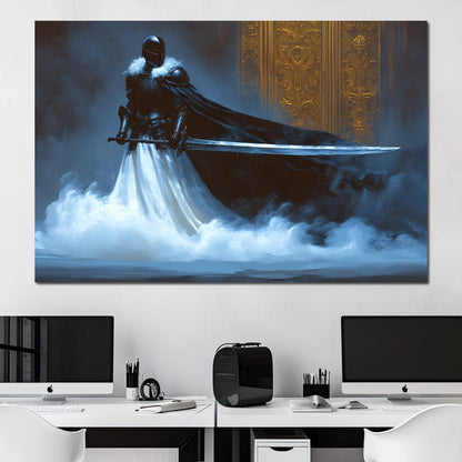 Majestic Shadowed Sentinel Canvas Wall Art