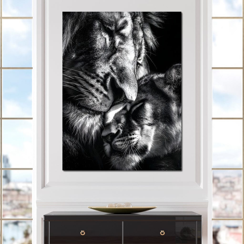 Lion's Bond Canvas Wall Art