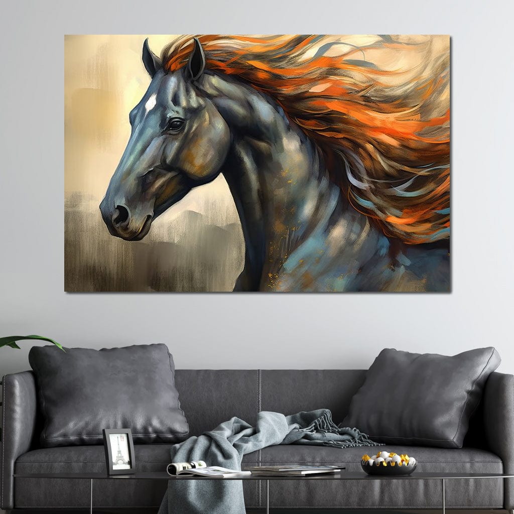 Equestrian Grace Canvas Wall Art
