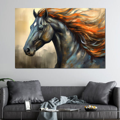 Equestrian Grace Canvas Wall Art