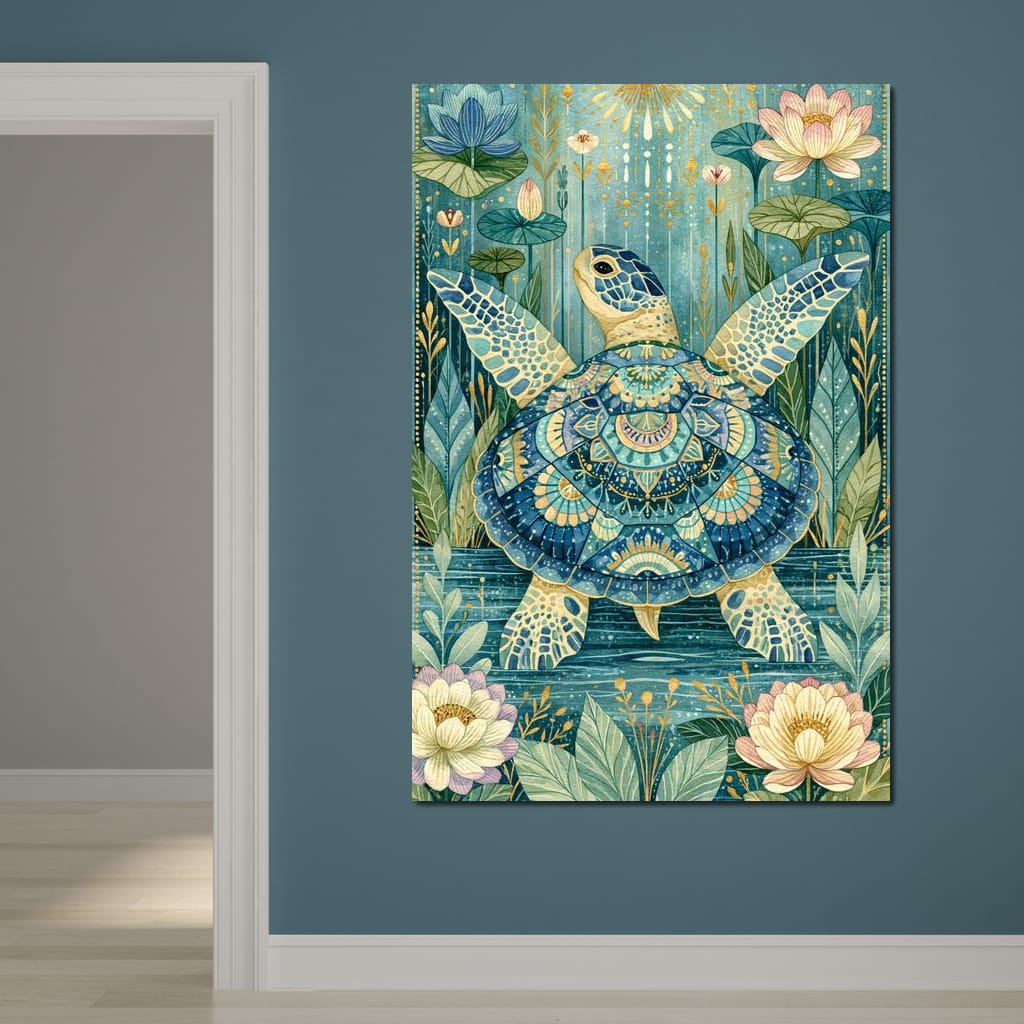 Sacred Traveler Of The Golden Waters Canvas Wall Art