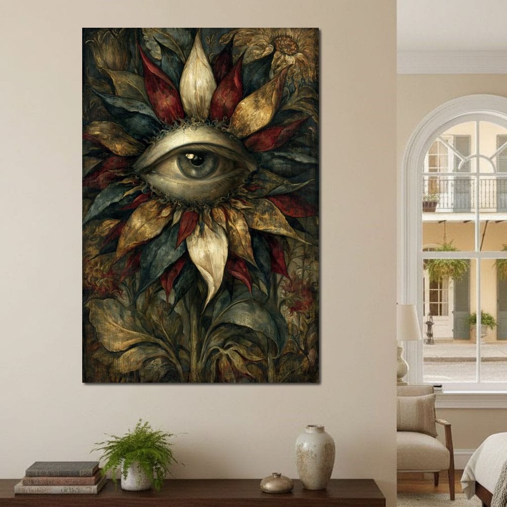 Watchful Petals Of Eternity Canvas Wall Art