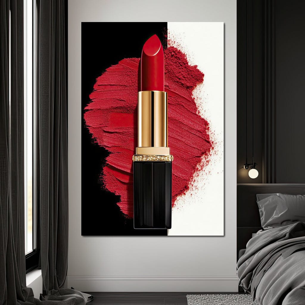Velvet Lipstick Burst Canvas Wall Art
