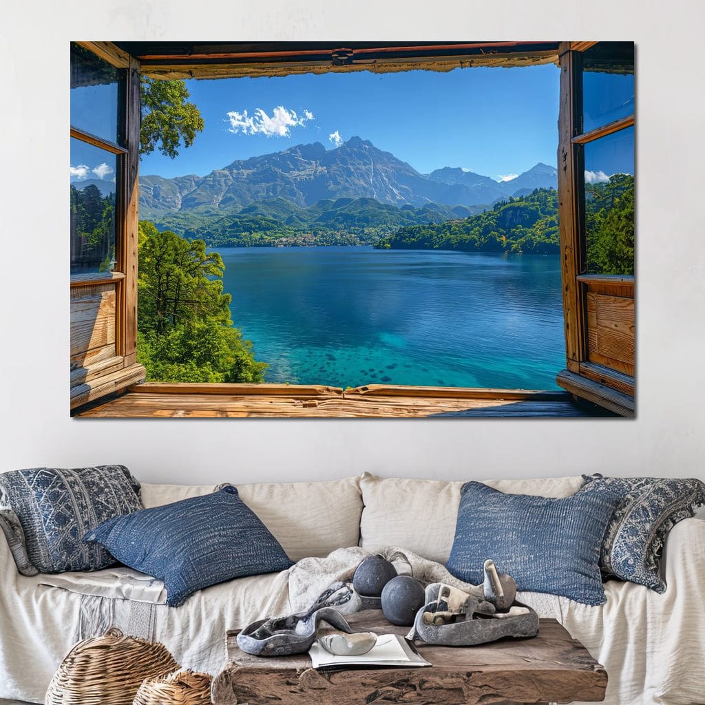 Lakeside Serenity Vista Canvas Wall Art