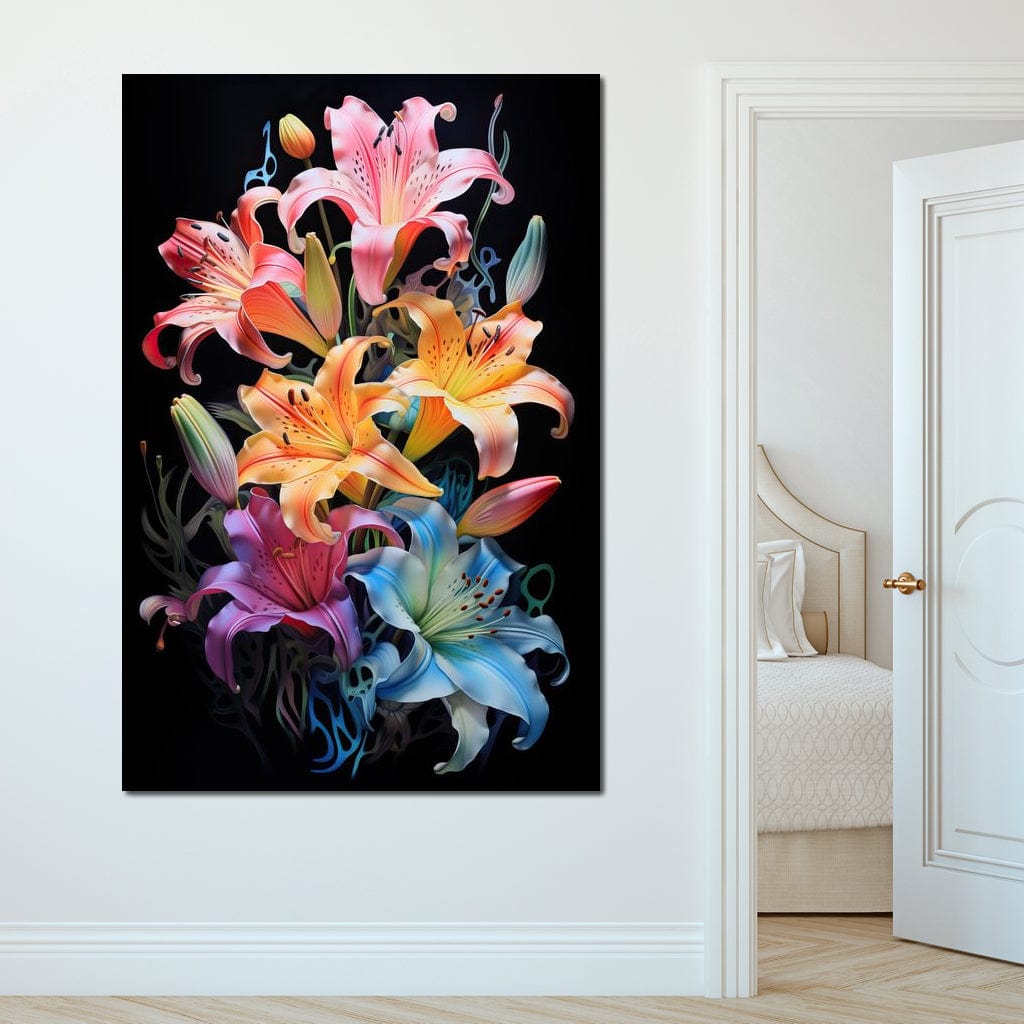 Dazzling Colors in Bloom Canvas Wall Art