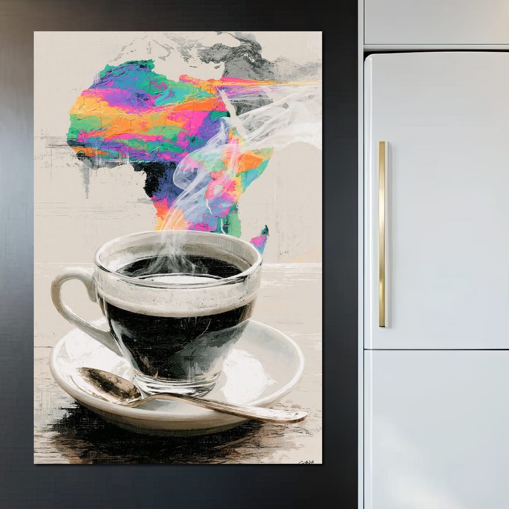 Morning Brew Across the Continent Canvas Wall Art