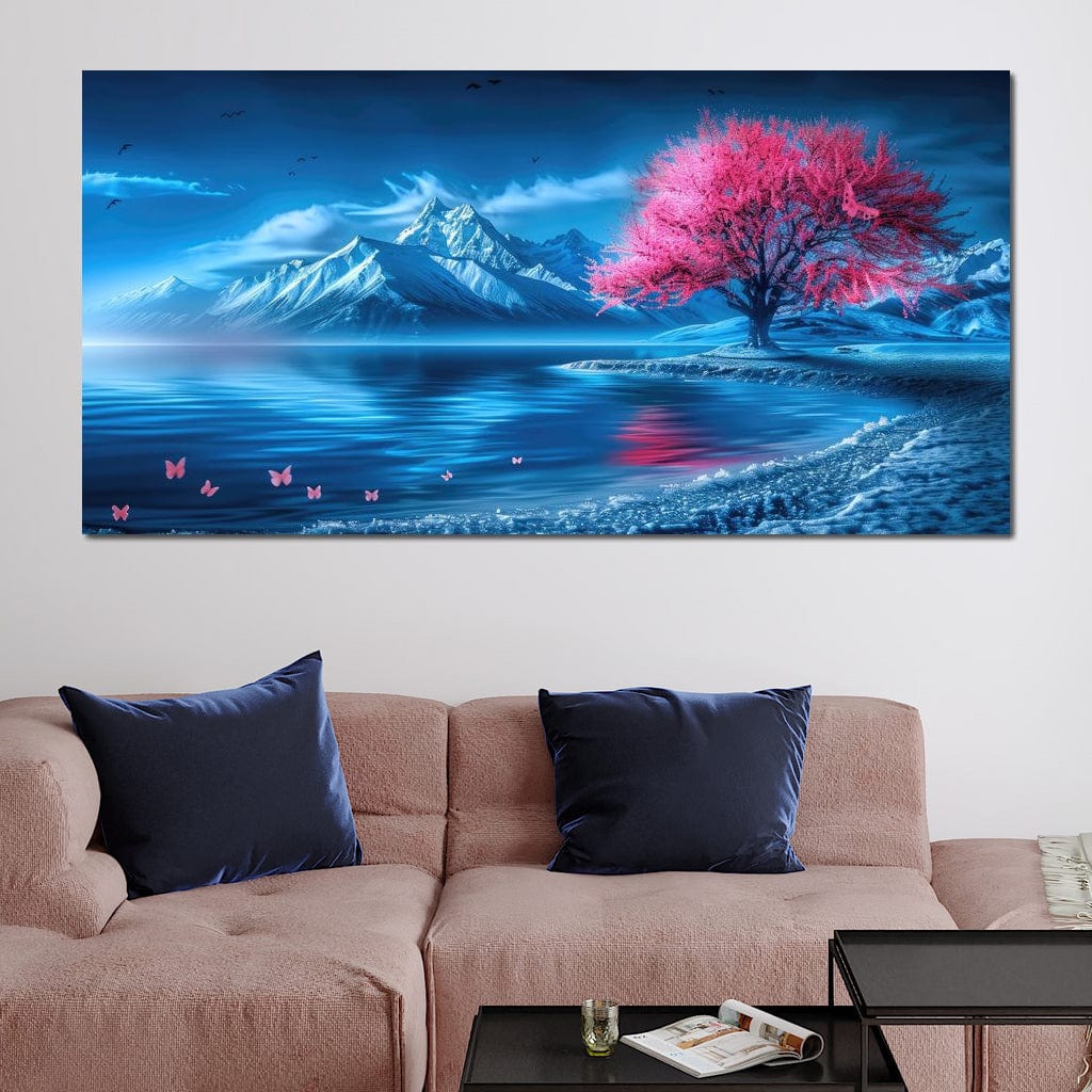 Arctic Sakura Bloom Canvas Wall Art