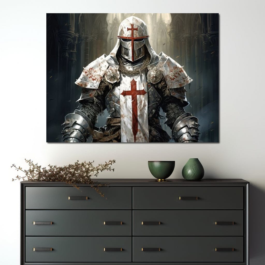 Knight of Sacred Hammer Canvas Wall Art