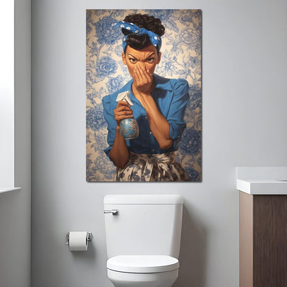 Bathroom Spray Clean Canvas Wall Art