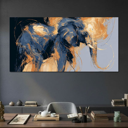Force of the Great Elephant Wanderer Canvas Wall Art