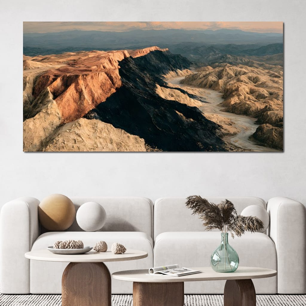 Forgotten Ridges Of Time Canvas Wall Art