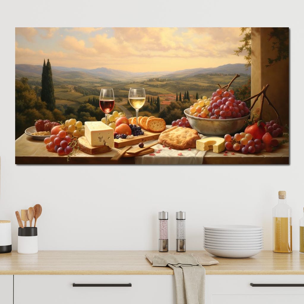 Wine & Cheese Valley Canvas Wall Art