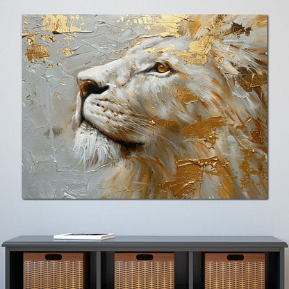 Golden Sovereign Stare Canvas Wall Art