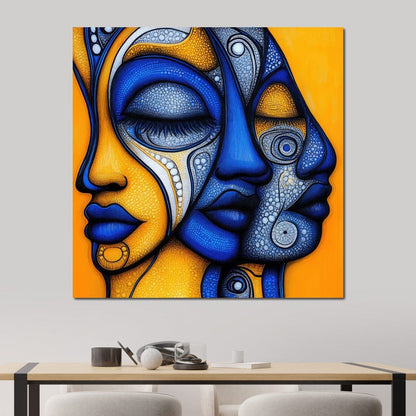 Whispers of the Mosaic Soul Canvas Wall Art