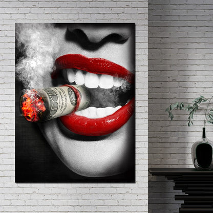 Money To Burn Canvas Wall Art
