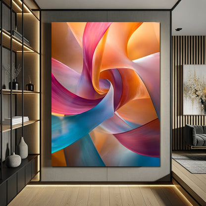 Vibrant Curves of Elegance Canvas Wall Art