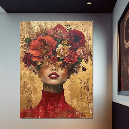 Blossom Crowned Silence Canvas Wall Art