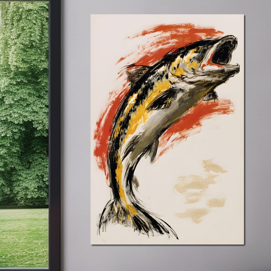 Leaping Through The Vivid Current Canvas Wall Art