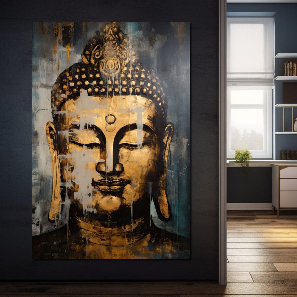 Gracious Golden Buddha Canvas Wall Art
