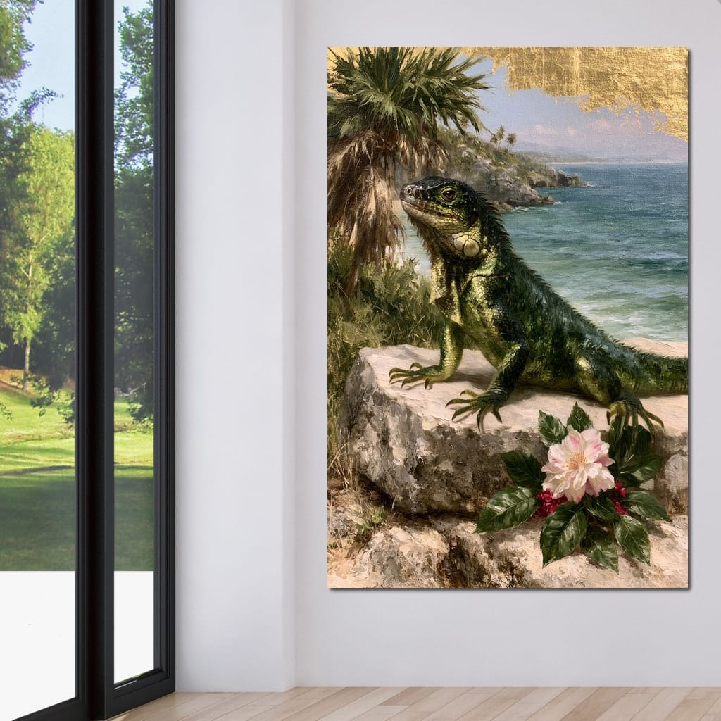 Patient Watcher of the Pacific Shore Canvas Wall Art