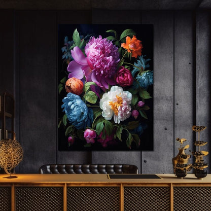 Colorful Flowers Canvas Wall Art