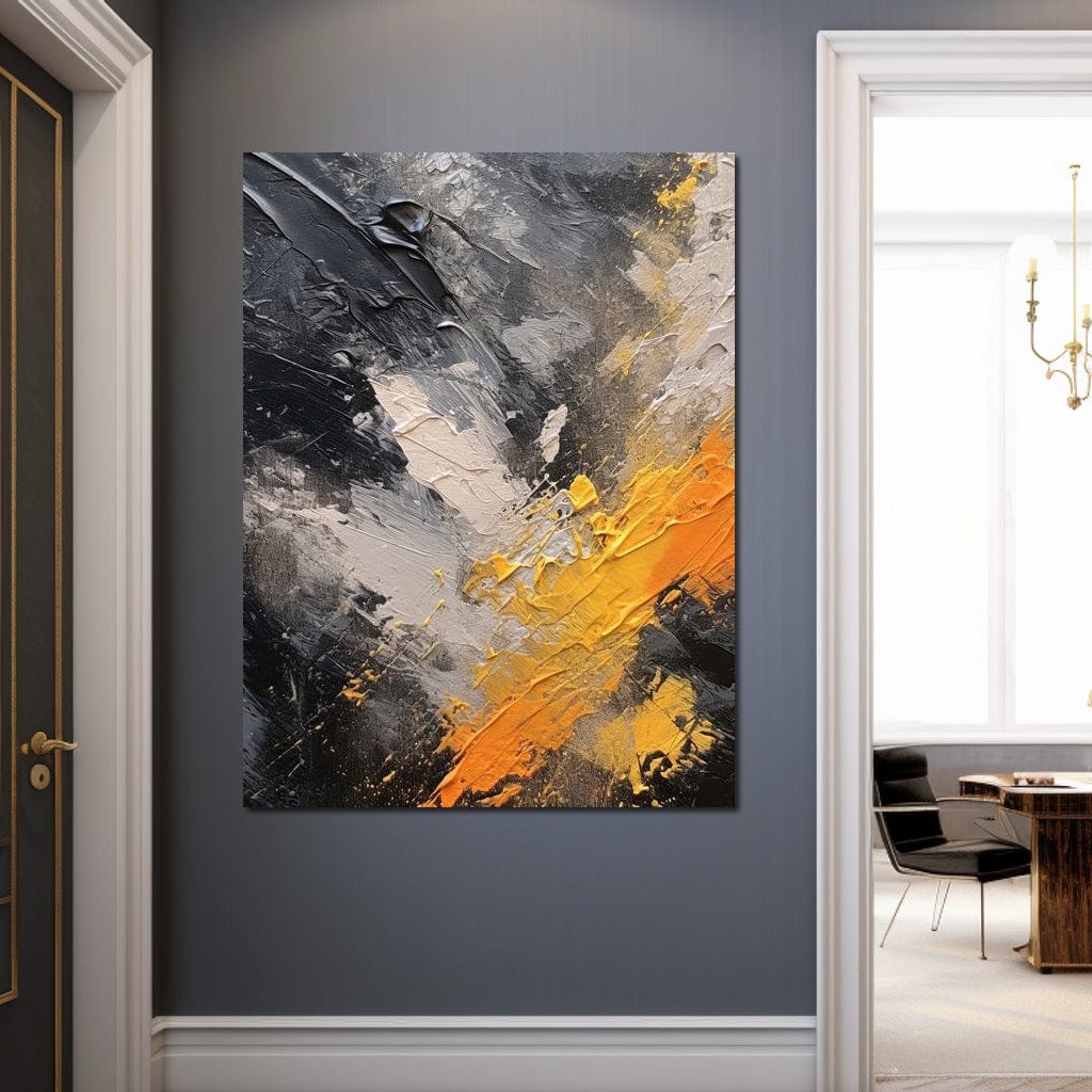 Abstract Onyx Radiance Canvas Wall Art