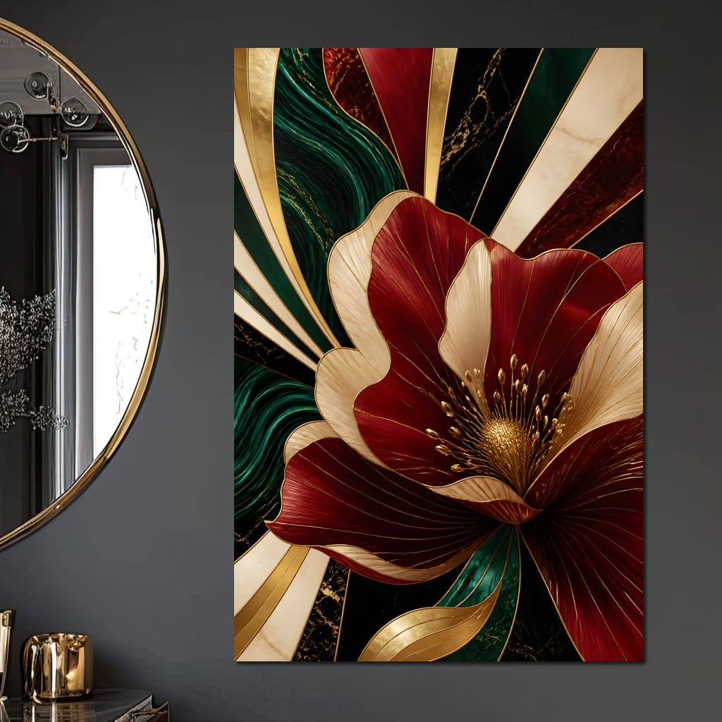 Gilded Petals Of Canvas Wall Art