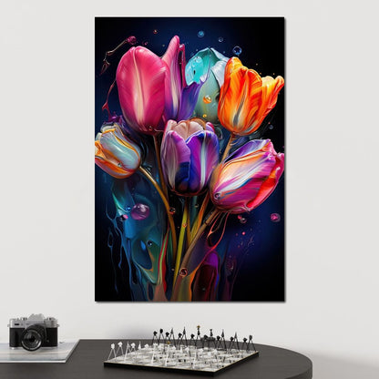 Luminous Tulip Dreamscape Canvas Wall Art