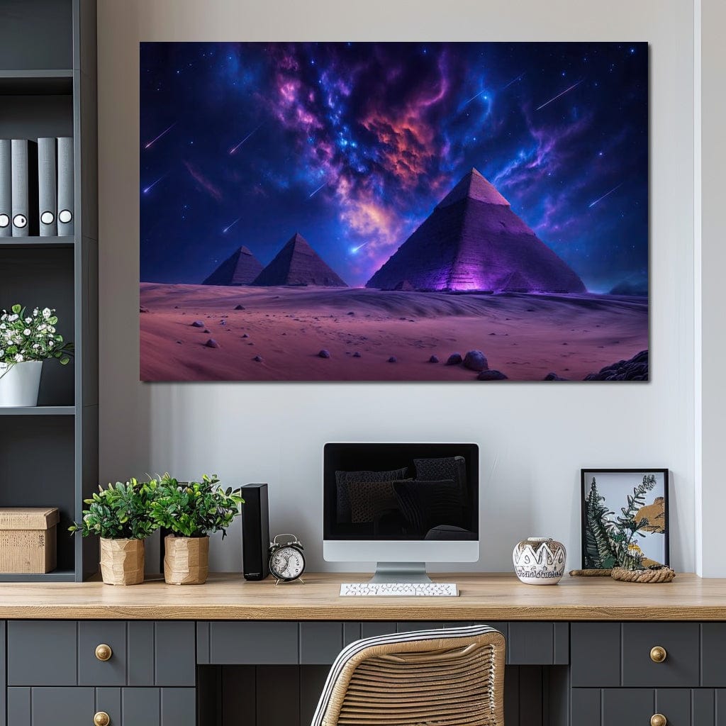 Stardust Over Giza Canvas Wall Art