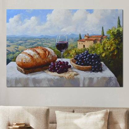 Tuscan Vineyard Bounty Canvas Wall Art