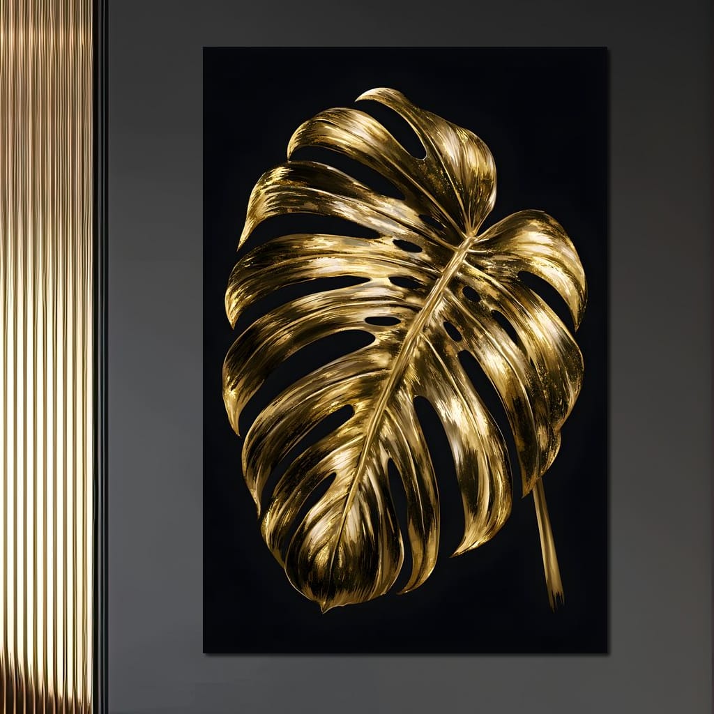 Gilded Foliage Night Study Canvas Wall Art