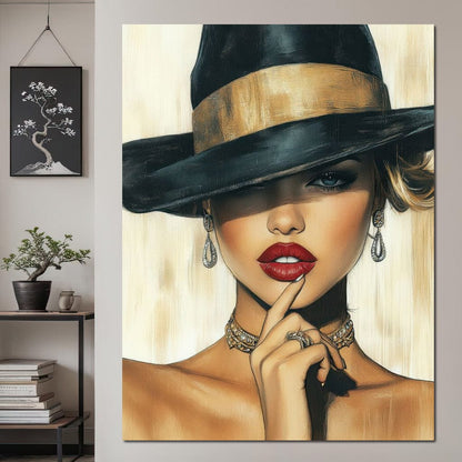 Timeless Allure Portrait Muse Canvas Wall Art