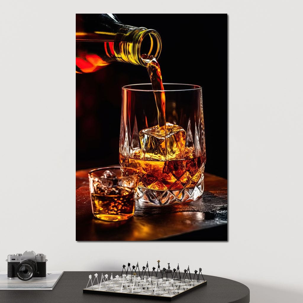Whiskey's Prismatic Elegance Canvas Wall Art