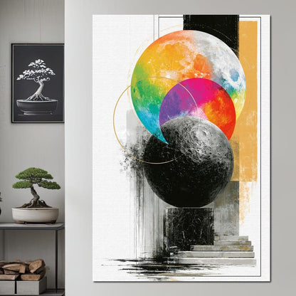 Celestial Geometry Beyond The Horizon Canvas Wall Art