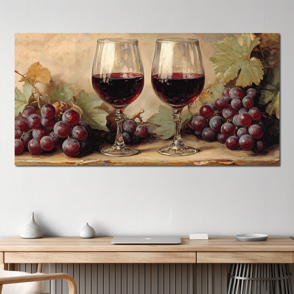 Wine Lovers Vineyard Charm Canvas Wall Art