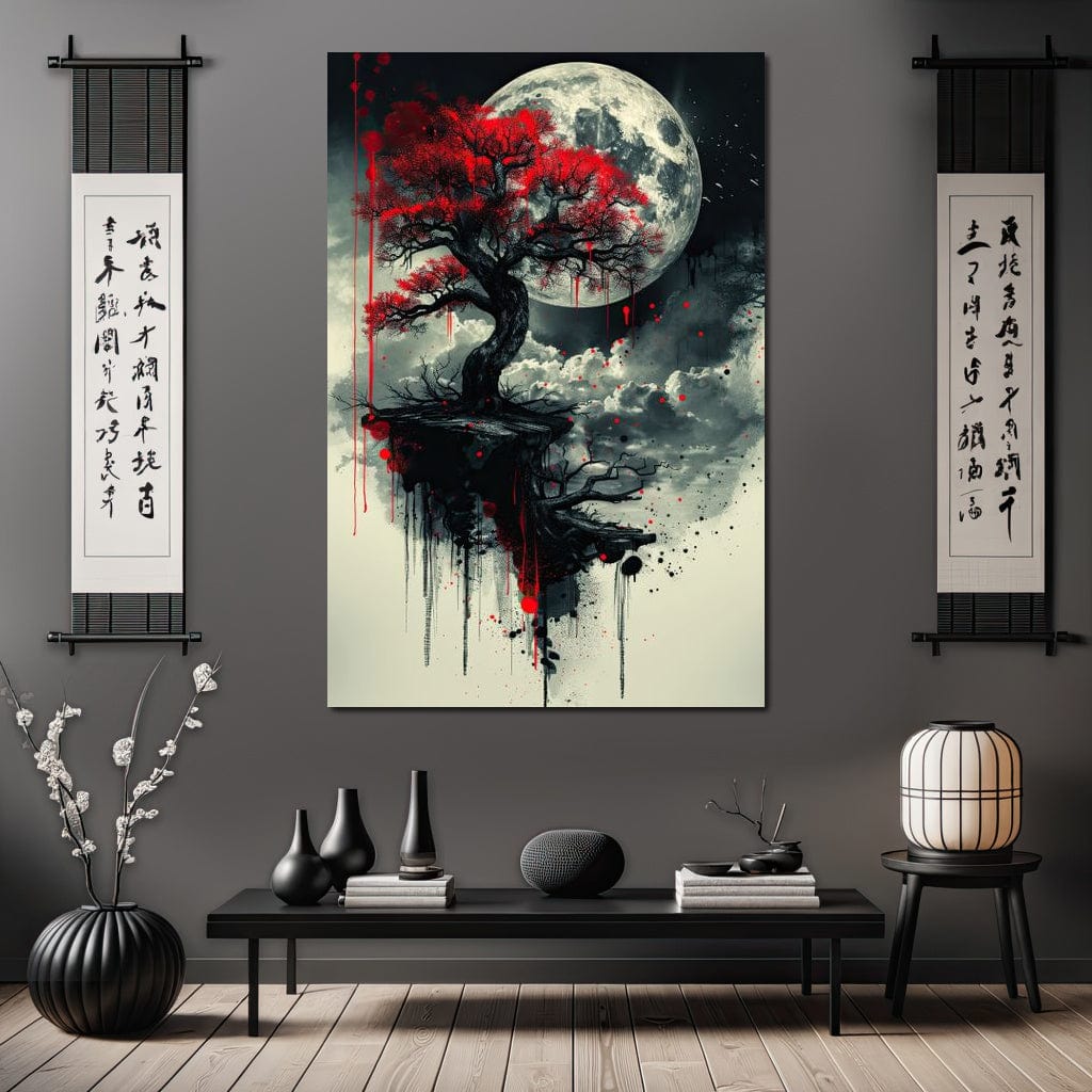 Lunar Blossom Drifts Canvas Wall Art