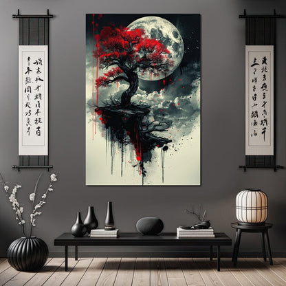 Lunar Blossom Drifts Canvas Wall Art