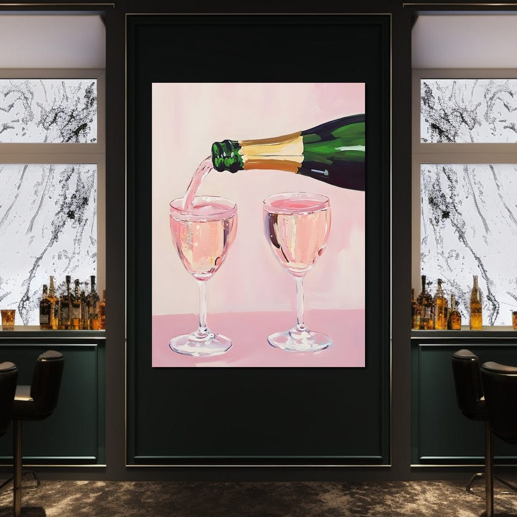 I Only Drink Champagne Canvas Wall Art