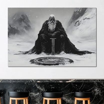 Ancient Nordic Vigilance Canvas Wall Art