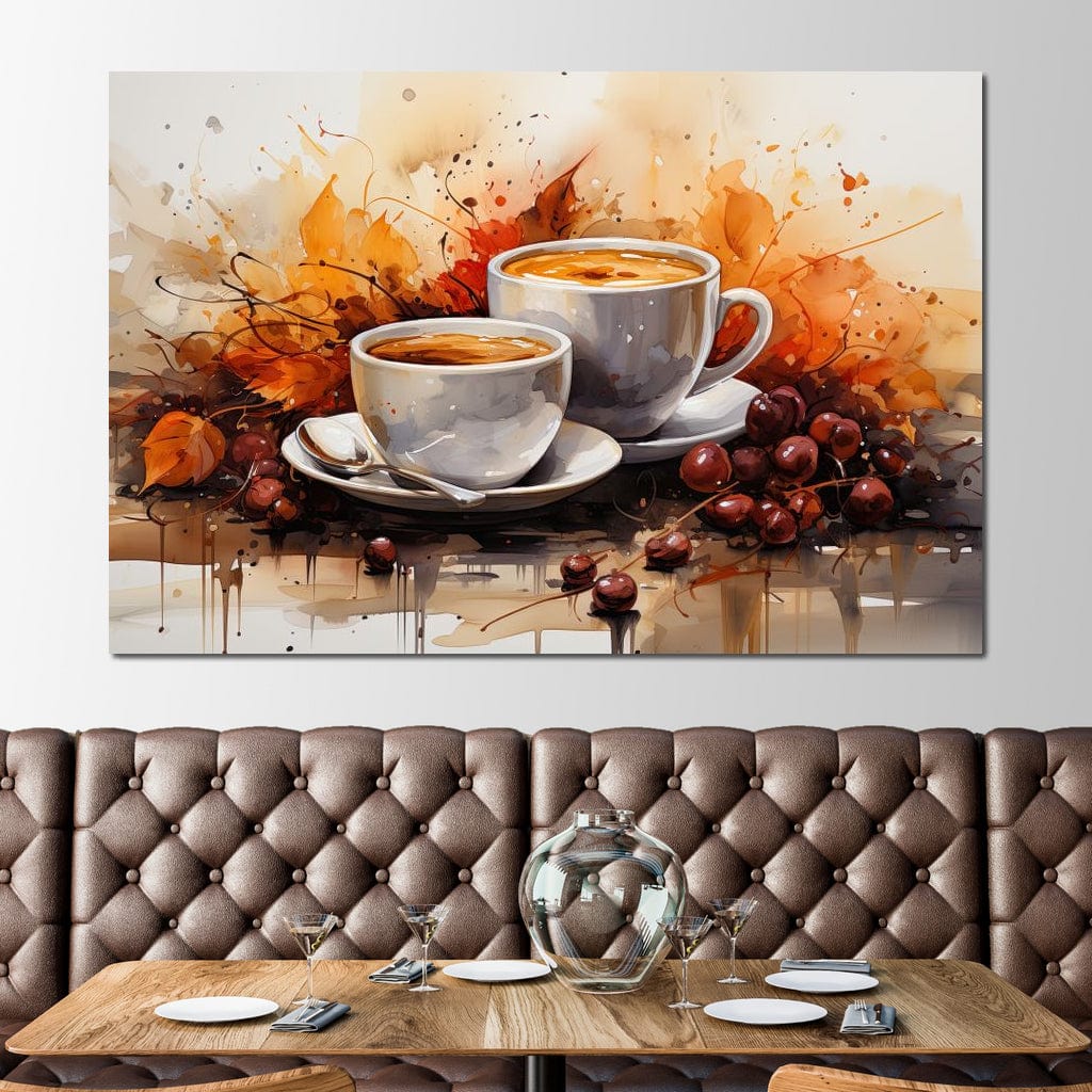Autumn Coffee Brew Canvas Wall Art