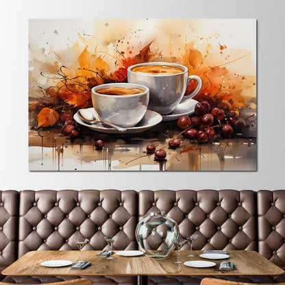 Autumn Coffee Brew Canvas Wall Art