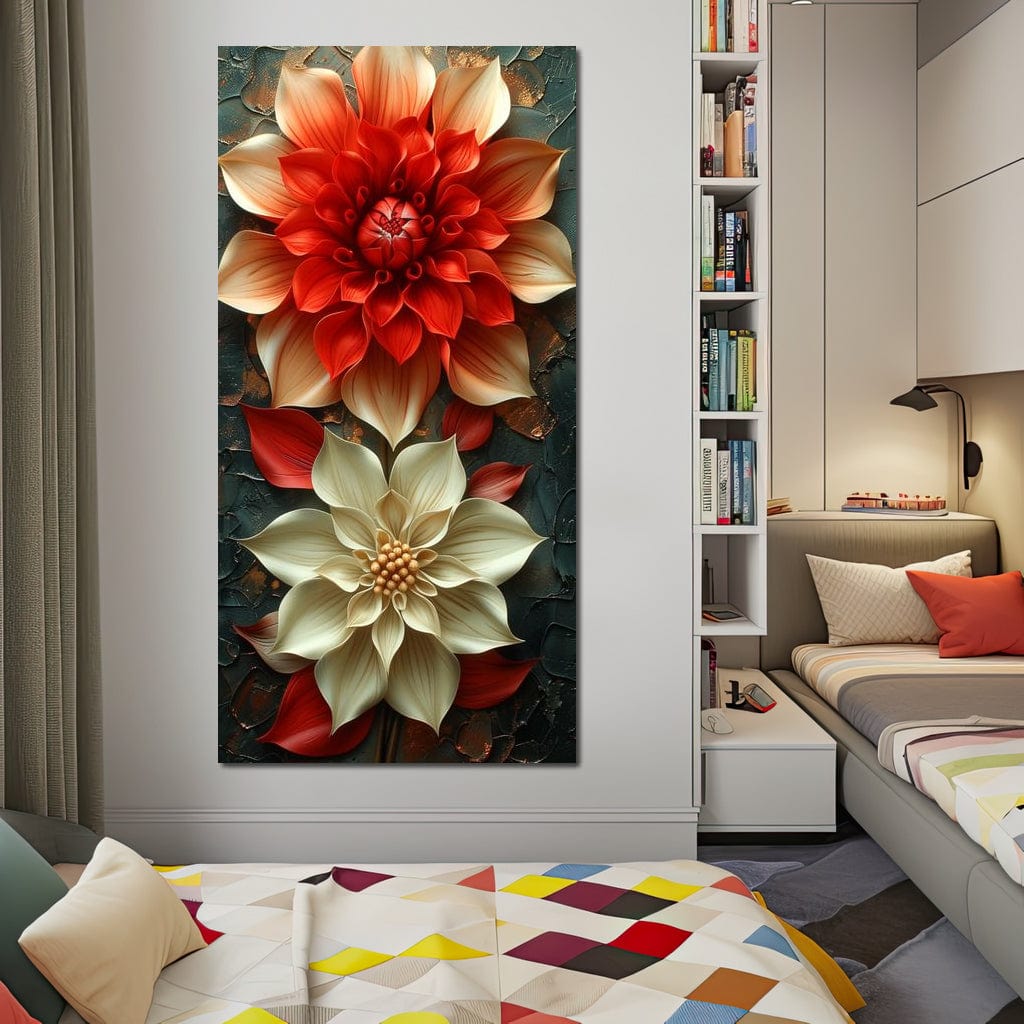 Autumnal Bloom Symphony Canvas Wall Art