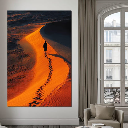 Solitude On Burning Sands Canvas Wall Art