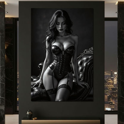 Obsidienne Noir - The Velvet Eclipse Canvas Wall Art
