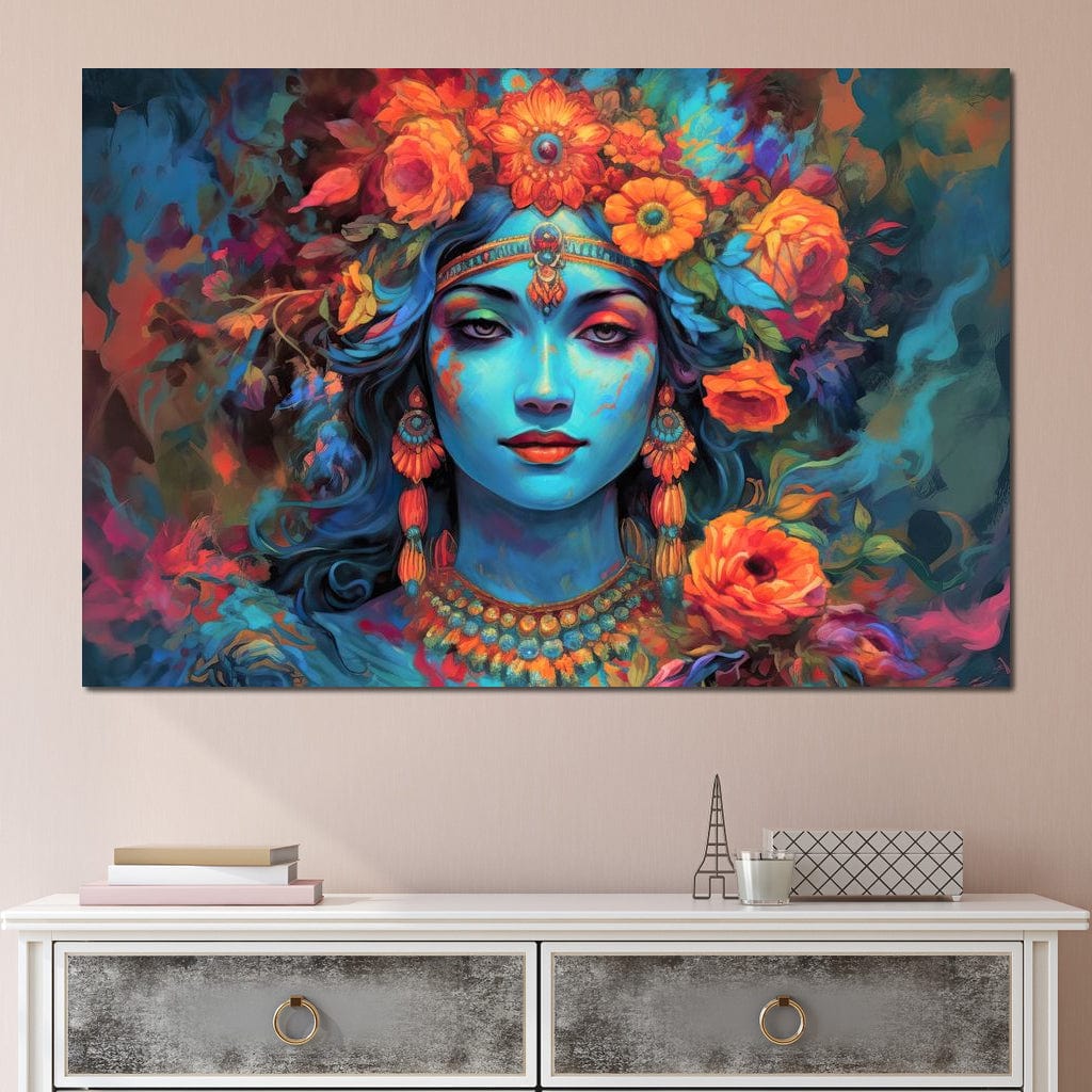 Lakshmi Floral Mural Canvas Wall Art