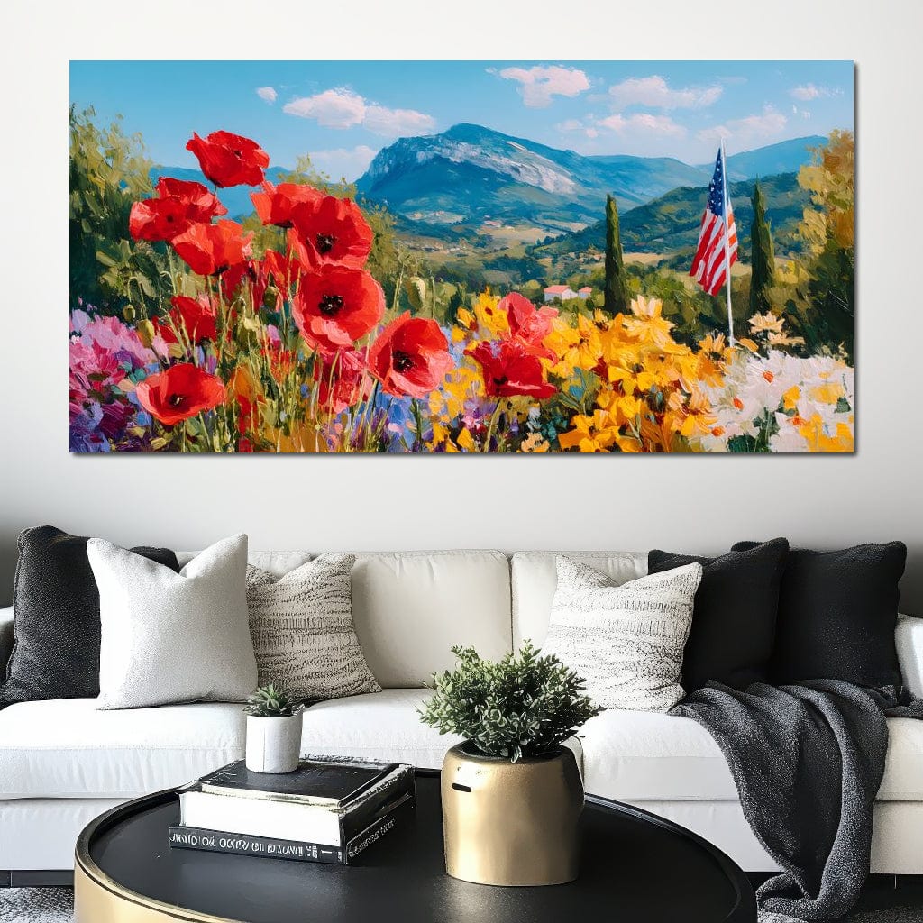 Majestic Valley Blooms Vista Canvas Wall Art