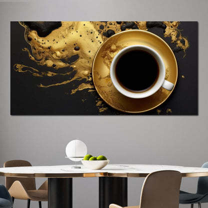 Majestic Coffee Cup Canvas Wall Art