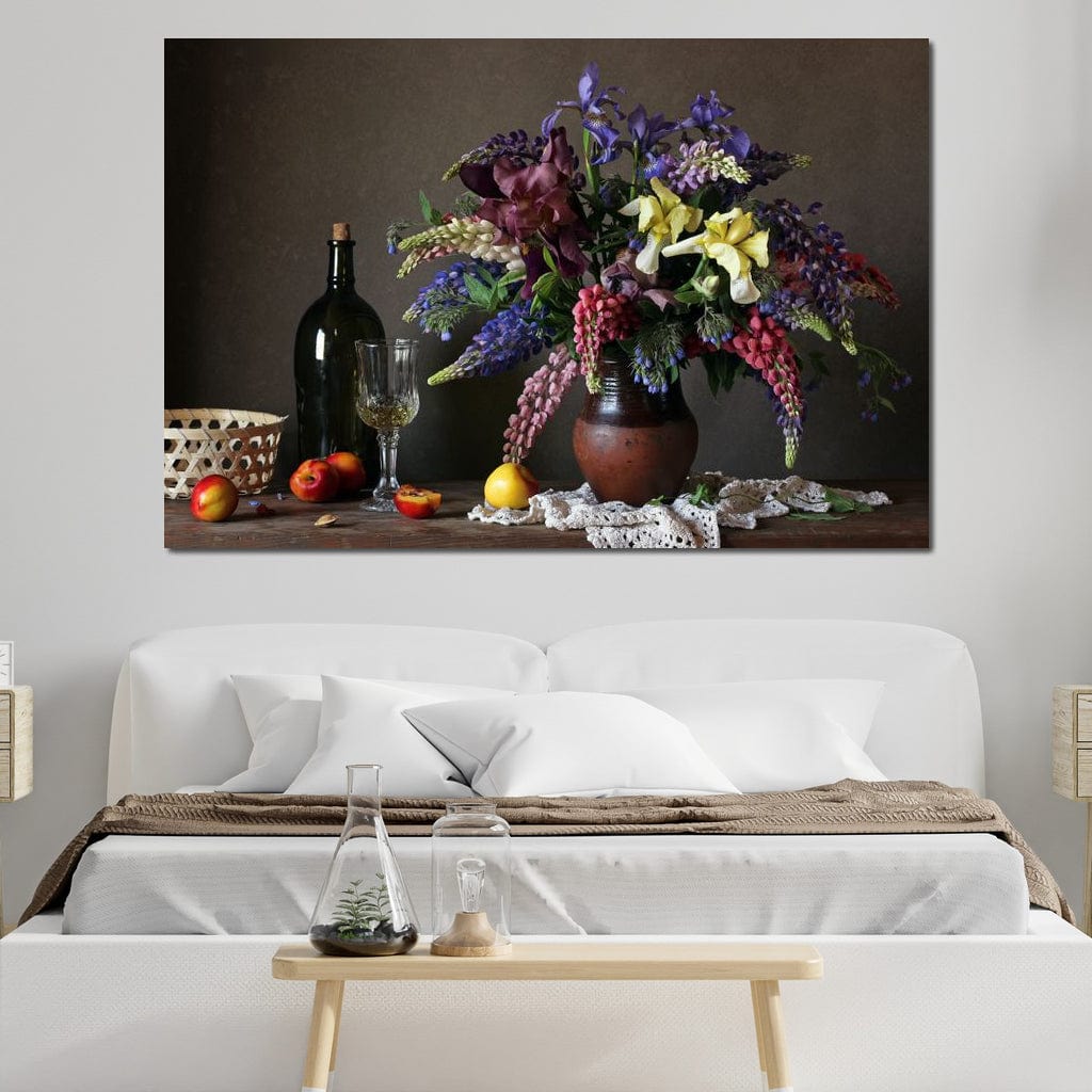 Lupines & Irises Canvas Wall Art