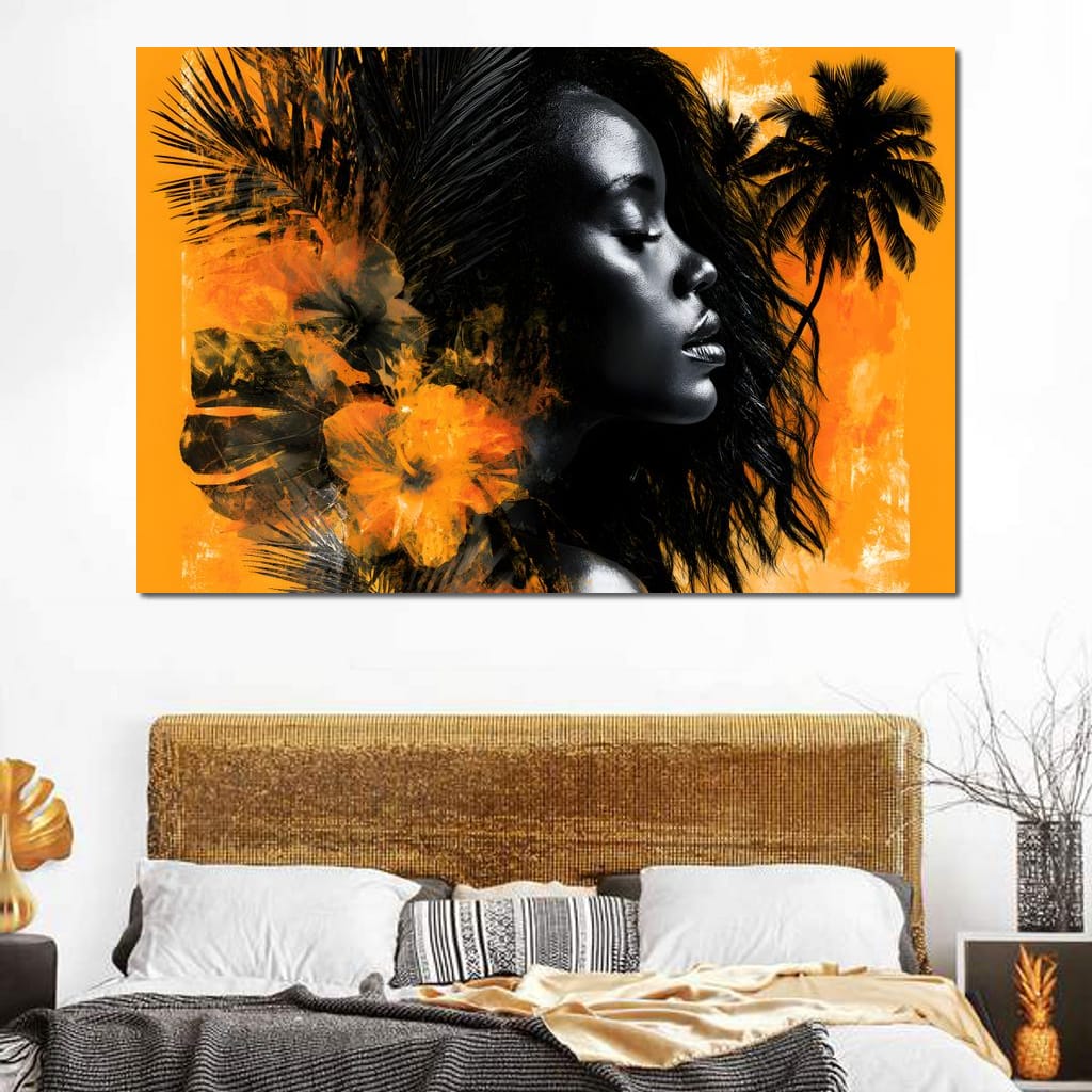 Golden Solitude Tropics Rising Canvas Wall Art