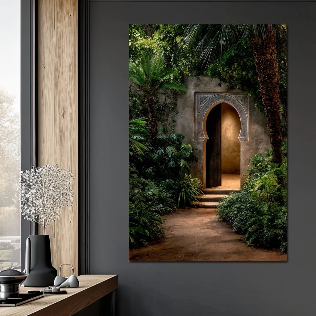 Moroccan Garden Archway Canvas Wall Art